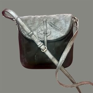 Marc by Marc Jacob’s Petal to the Metal Silver/Black Crossbody Bag